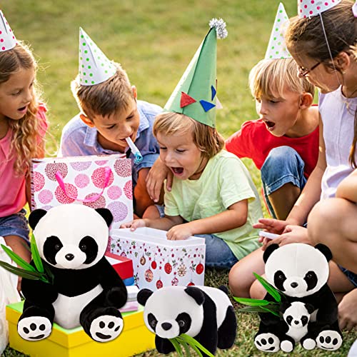 Cuddlekins Panda Peluche Panda Oso con ramita de bambú panda de peluche esponjoso de peluche panda de peluche de peluche Panda Anime Panda Muñeca de dibujos animados Panda Cojín de peluche para niños