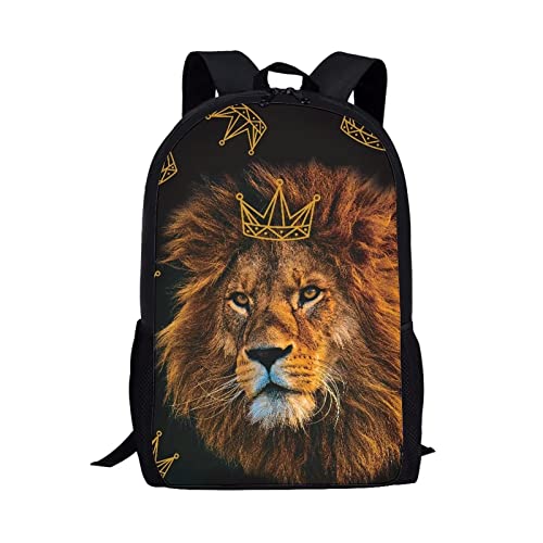 Cumagical Mochila escolar para niñas, adolescentes, niños, bolsa de libros de 10 a 12 años, mochila de viaje, mochila escolar para niñas, Emperador León, M