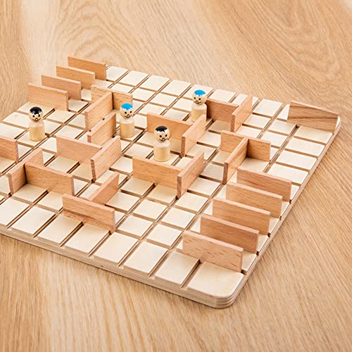 Cymwer Juego de Mesa de Pensamiento Lógico de Madera Juego de Mesa de Persecución e Intercepción para Dos Personas Juegos de Pensamiento Lógico para Niños Niñas