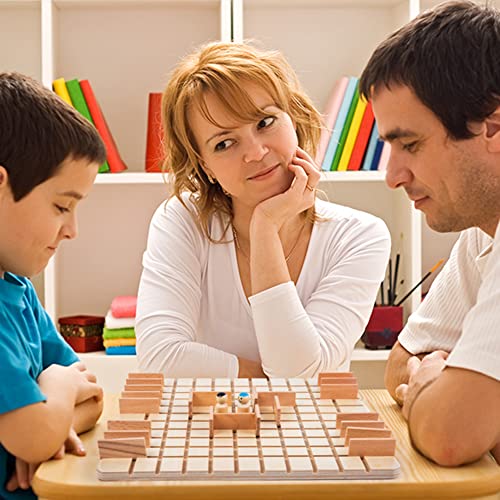 Cymwer Juego de Mesa de Pensamiento Lógico de Madera Juego de Mesa de Persecución e Intercepción para Dos Personas Juegos de Pensamiento Lógico para Niños Niñas