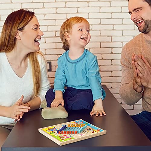 cypreason Mesa multijuego 9 en 1 | Centro Damas Mesa Madera portátil - Juegos Viaje empaquetados Juegos Mesa clásicos para niños