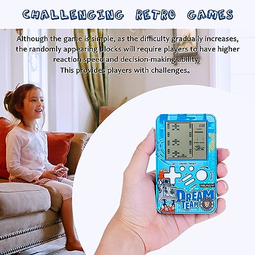 CZT Nueva Consola de Videojuegos Mini Brick Consola de Videojuegos de Palma Consola de Juegos Infantiles 23 Retro Interiores de Entretenimiento al Aire Libre Regalos de Juguetes electrónicos (Blue)