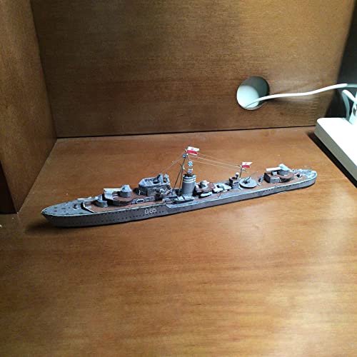 DAGIJIRD Juego de modelos de papel de buque de guerra a escala 1:400, kit de bricolaje, modelo de papel de barco militar (kit desmontado)