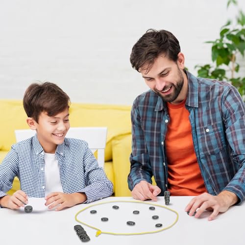 DAOUZL Juego de Ajedrez Magnético,Juego De Mesa De Piedra Magnética,Magnetic Juego de Ajedrez,Juego de Mesa Magnética, Juego De Imán De Mesa,Ajedrez Magnético para Reuniones Familiares y Viajes