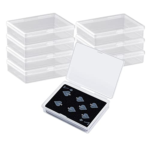 DARENYI 8 Piezas Caja Plastico Almacenaje Transparente Cajas de Cartas de Juego Estuche Mini Organizador de Plástico Transparente para Pastillas, Cuentas, Joyas, Artículos Manualidades