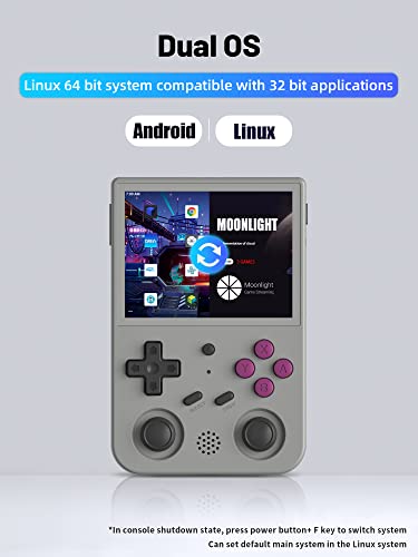 Daxihon RG353VS Retro Handheld Game Linux System RG3566 Pantalla IPS de 3,5 pulgadas, RG353VS 4452 juegos integrados con tarjeta de 64 G, compatible con 5G WiFi 4.2 Bluetooth Online Fighting,