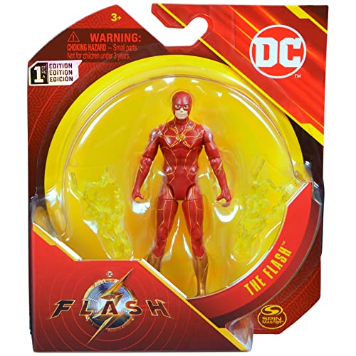 DC Comics Flash - Figura DE ACCIÓN The Flash 10 CM Muñeco Articulado Flash 10 cm y 2 Accesorios - 6065488 - Juguetes Niños 3 Años +