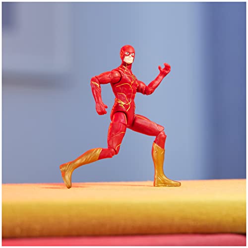 DC Comics Flash - Figura DE ACCIÓN The Flash 10 CM Muñeco Articulado Flash 10 cm y 2 Accesorios - 6065488 - Juguetes Niños 3 Años +