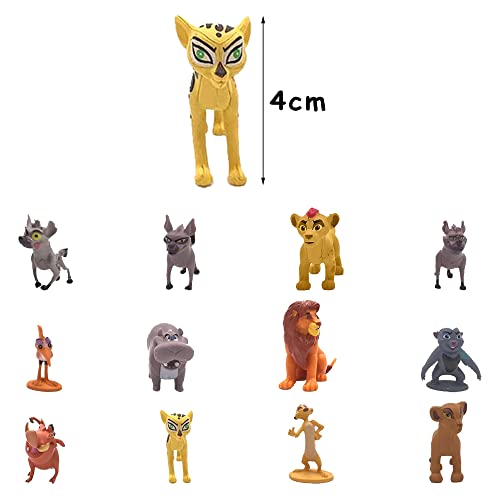 Decoración de Tartas Figuras The Lion King Cumpleaños Adorno para Tarta León Figuras de Dibujos Animados para Niños El Rey León Cumpleaños Decoracion