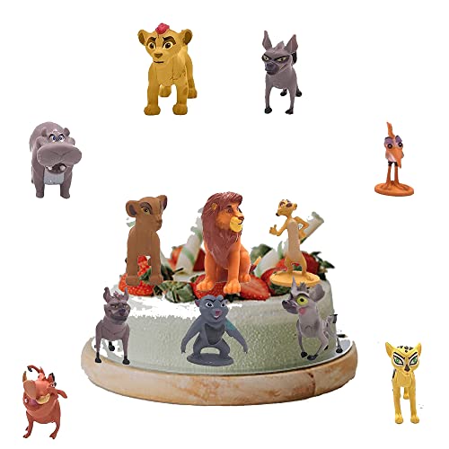 Decoración de Tartas Figuras The Lion King Cumpleaños Adorno para Tarta León Figuras de Dibujos Animados para Niños El Rey León Cumpleaños Decoracion