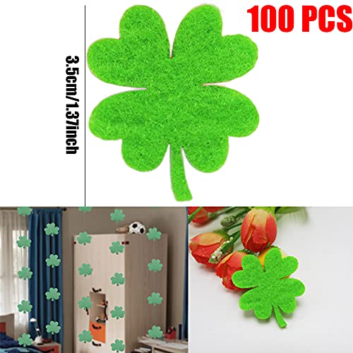 Decoración De Trébol De Fieltro Trébol De Decoración Fiesta Cumpleaños Verde Suministros Fiesta Tréboles Trébol Irlandés Bordados Afortunadas Irlandesas Trébol Irlandesas Trébol Decoración Pared