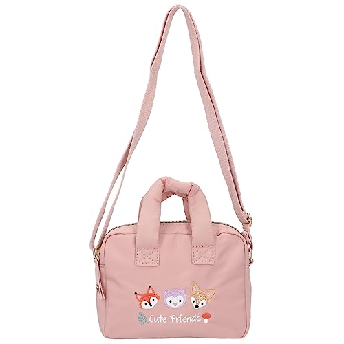 Depesche 12530 Princess Mimi Wild Forest Bandolera en Color Rosa con Animales del Bosque, Bolsa con Cremallera