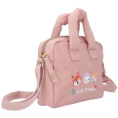 Depesche 12530 Princess Mimi Wild Forest Bandolera en Color Rosa con Animales del Bosque, Bolsa con Cremallera