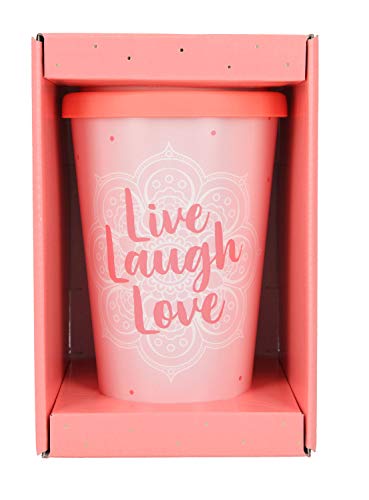 Depesche 2180.033 To-Go - Vaso de plástico con texto en inglés Live Laugh Love (350 ml)