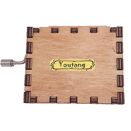 (Design1) - Music box Hand Crank Musical Box Carved Wooden,Tune:the Theme Song of Game of Thrones