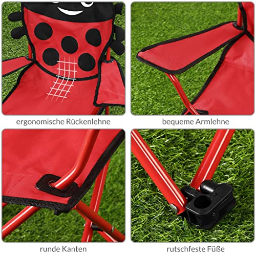 DEUBA Set de 2 sillas Multifuncionales Beetle Plegables con reposabrazos para niños máx 50kg/Silla