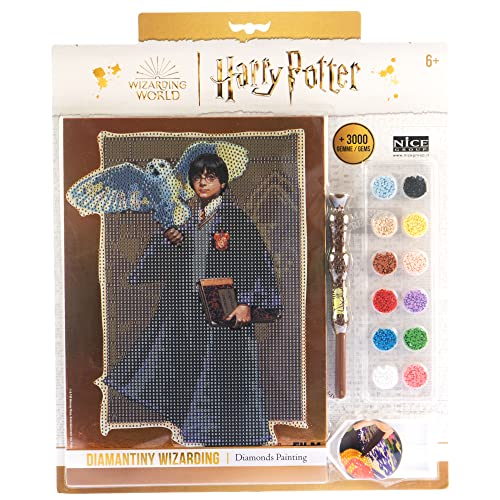 DIAMANTINY Harry Potter - Wizarding Foundation Harry - Kit crea el mosaico, Actividad de arte de cristal, Diamond Painting, 1 cuadro A4