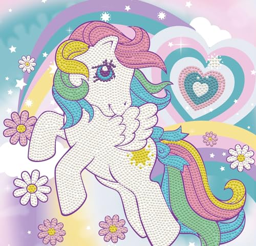 DIAMOND DOTZ DBX.096 My Little Pony Original 5D Diamond Painting Set DOTZ Box Dreams, Juego creativo con piedras de mosaico de diamantes, juego de pintura aprox. 28 x 28 cm, kit completo para niños a