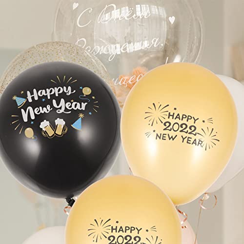 Didiseaon 1 Juego 2022 Película De Aluminio Globo Colgante Señal Digital Globos Año Fondo Globo Brillo Decoración Y Oro Decoraciones De Nochevieja Banderas