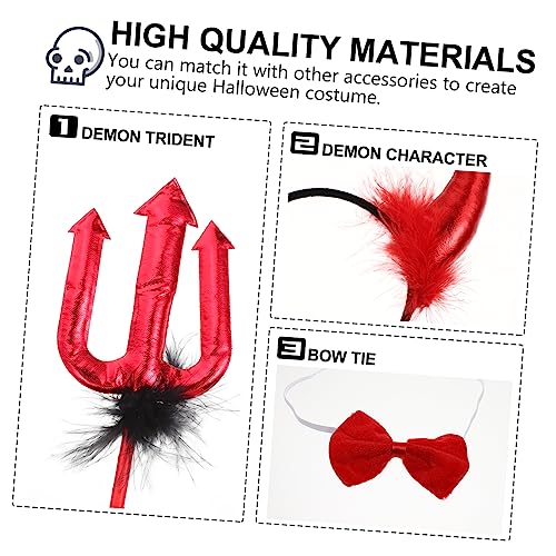 Didiseaon 5 Juegos De Diadema De Cuerno De Accesorios De Cosplay Halloween Diadema De Cola De Aro De Pelo De Cuerno De Pajarita De Cola De Pajarita Ángel Niño