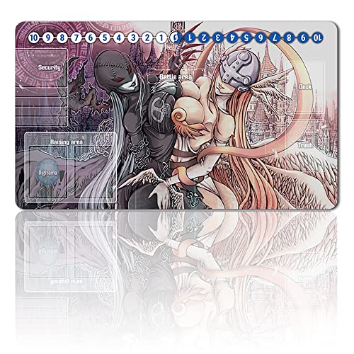 Digimon - Alfombrilla de juego, Digimon Playmat, juego de mesa Digimon, alfombrilla de ratón, tamaño 60 x 35 cm, adecuada para TCG CCG MTG Digimon