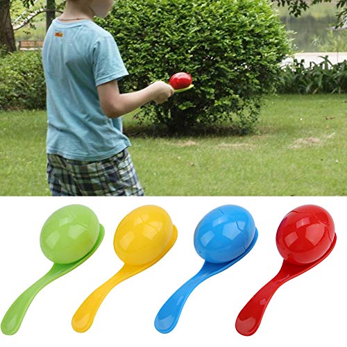 Dilwe Huevo y cuchara juego de carreras, balance cuchara huevo juguete niños corriendo al aire libre juego educativo juguete