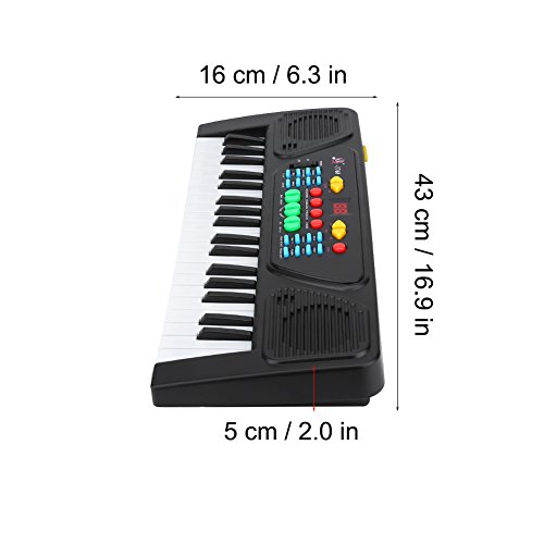 Dilwe Multifuncional Piano Electronico de 37 Teclas Juguete Educativo Musical con Microfono para Ninos Principiantes