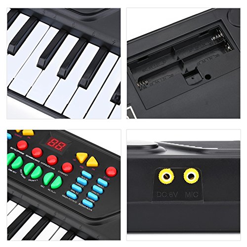 Dilwe Multifuncional Piano Electronico de 37 Teclas Juguete Educativo Musical con Microfono para Ninos Principiantes