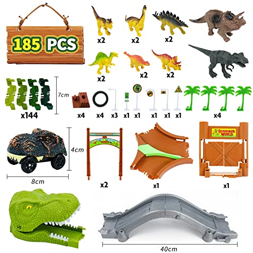 Dinosaurios Juguetes Niños 3 4 5 6 Años Pista De Coches Para Niños Con 14 Dinosaurios Juguetes Y Dinosaurios Circuito Coches Magico Pistas Juegos Para Regalo Niña Niño 2 3 4 5 6 Años Regalos Navidad