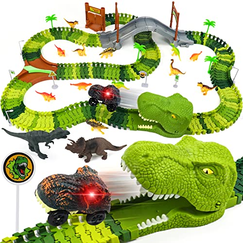 Dinosaurios Juguetes Niños 3 4 5 6 Años Pista De Coches Para Niños Con 14 Dinosaurios Juguetes Y Dinosaurios Circuito Coches Magico Pistas Juegos Para Regalo Niña Niño 2 3 4 5 6 Años Regalos Navidad