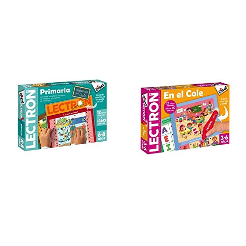 Diset Lectron Primer Ciclo de Primaria, Juguete Educativo (64937) + Lectron En El Cole Juego Educativo A Partir de 3 Años