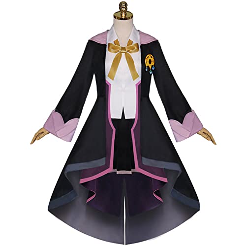 Disfraz de bruja errante de anime The Journey of Elaina, disfraz de Elaina, uniforme de juego de rol, conjunto completo, traje de fiesta de Halloween con sombrero de peluca para mujeres y niñas (XXL)