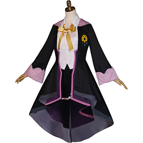 Disfraz de bruja errante de anime The Journey of Elaina, disfraz de Elaina, uniforme de juego de rol, conjunto completo, traje de fiesta de Halloween con sombrero de peluca para mujeres y niñas (XXL)