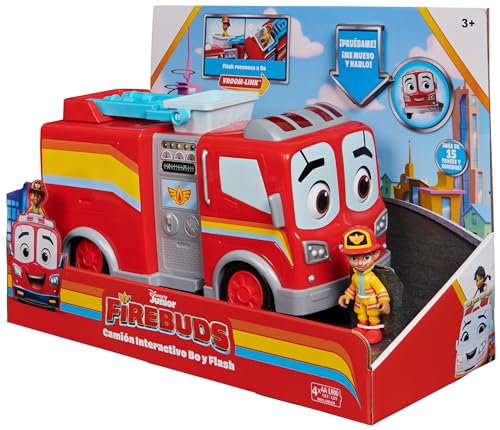 DISNEY JUNIOR - UNIDAD DE RESCATE - BO Y FLASH - Figura de Acción y Camión de Bomberos de Juguete con Fricción y Función de Caballito - 6066348 - Juguetes Niños 3 Años +