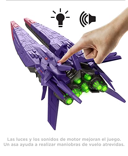 Disney Pixar Lightyear Nave espacial XL de Zurg Serie Hipervelocidad para figuras de acción, juguete +4 años (Mattel HJW47)