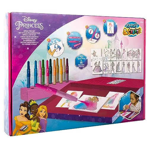 Disney Princess - Juego de lápices de colores para niños con lápices de colores y páginas para colorear