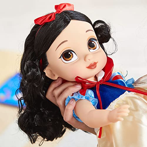 Disney Store: muñeca de Princesa niña Coleccionable de Blancanieves (colección Animators), 39 cm, Pelo enraizado y Traje realistas, Juguete de pájaro en Raso Acolchado, para Mayores de 3 años