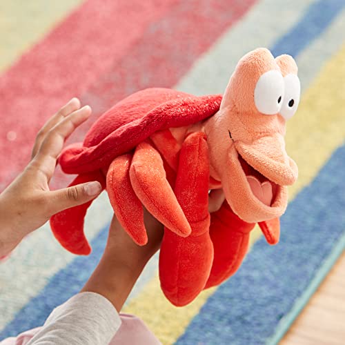 Disney Store: Peluche de Sebastián, La Sirenita, 15 cm, Peluche en un Tejido Suave al Tacto con rasgos faciales Bordados y Acabado Brillante, Adecuado para Todas Las Edades