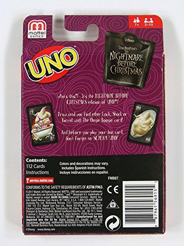 Disney Tim Burtons Nightmare Before Christmas Uno Card Game