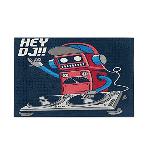 DJ Music Robots Dibujos Animados Puzzle 500 1000 Piezas Rompecabezas Adultos Juguetes Juego de Rompecabezas para Niñas(Cualquier Foto Puede ser un Rompecabezas Personalizado)