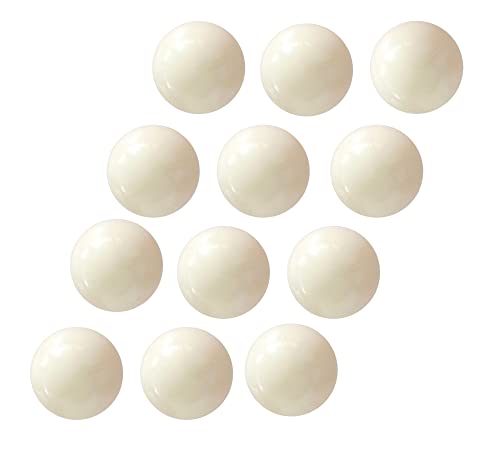 DOJA Barcelona | Pelotas Futbolin de Resina 34mm | Pack 12 | Blanca | Bolas para Futbolin Duras | Bolas Futbolin Profesional Bar, Sala Juegos | Apto para Futbolin Adultos Aficionados y Profesionales