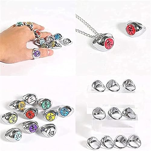 DOMINNE Anime Anillo Set Cosplay Anillo Set Anime Accesorios para Hombres y Mujeres (10pcs)