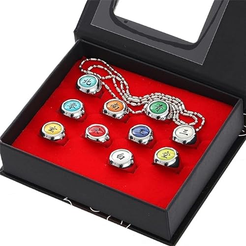 DOMINNE Anime Anillo Set Cosplay Anillo Set Anime Accesorios para Hombres y Mujeres (10pcs)