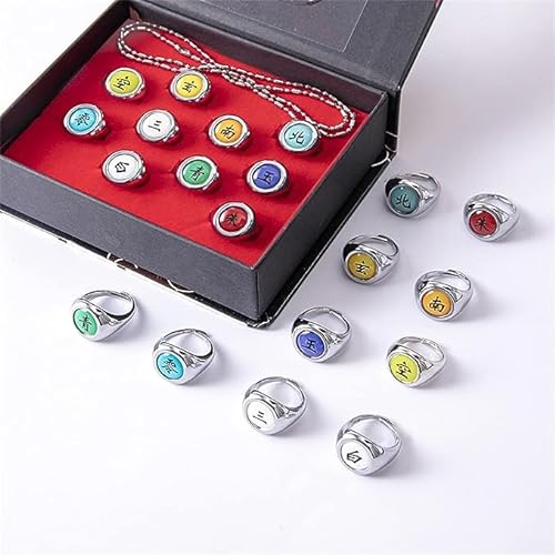 DOMINNE Anime Anillo Set Cosplay Anillo Set Anime Accesorios para Hombres y Mujeres (10pcs)