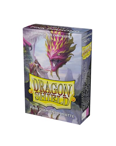 Dragon Shield - Mangas de tamaño japonés Mate, 60 Unidades, Diamante Rosa