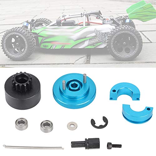 Drfeify Juego de Embrague de Velocidad RC, Juego de Variador de Embrague de Velocidad de Volante 13T Juego de Embrague y Cojinete RC 1/10 Adecuado para Motor Nitro RC 1:10(Azul)