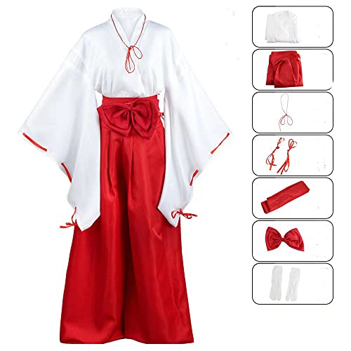 DUALY Kikyo Kikyo Kikyou - Disfraz de Cosplay de manga Anime Inuyasha (XXL)