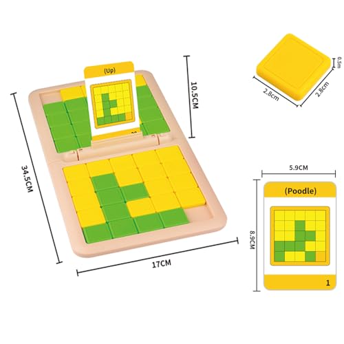 EACHHAHA Magic Block Game Juego de competición Juego de Mesa para Dos Personas Juego Interactivo para Padres e Hijos Juego Educativo para niños (Forma)