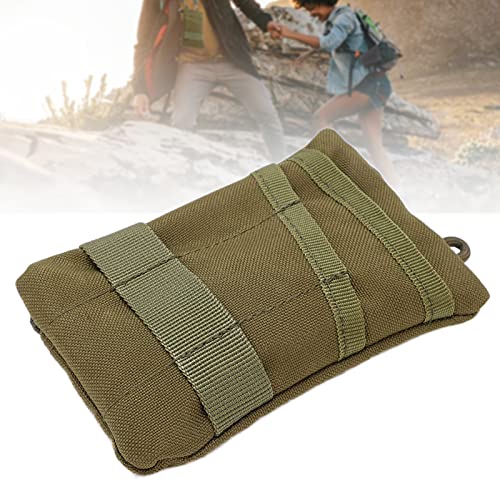 EDC Molle Pouch Wallet, Correas de Hombro Desmontables Material de Nailon Duradero Bolsa de Cintura con Cremallera de Viaje Portátil Impermeable Suave para Exteriores para Acampar(Ejercito Verde)