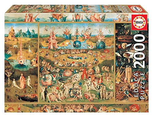 Educa - El Jardín de Las Delicias Puzzle, 2000 Piezas, Multicolor (18505) & Símbolos de Europa Puzzle, 2000 Piezas, Multicolor (17697)